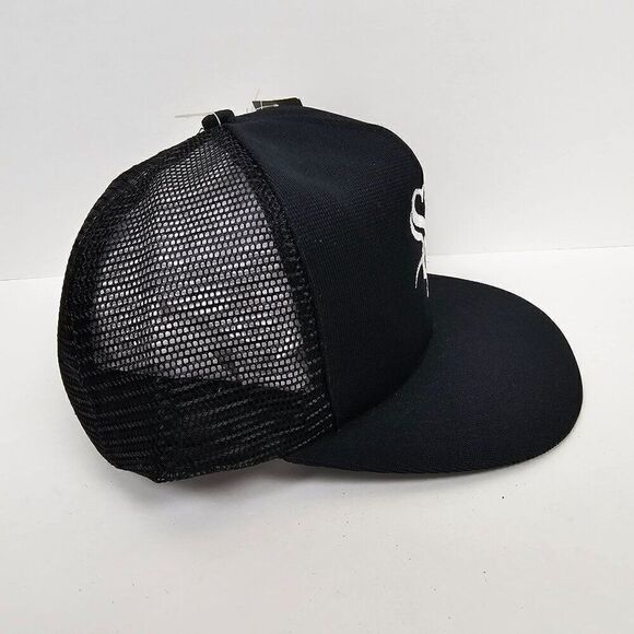 Vtg Chicago White Sox ANNCO Black Adjustable‎ Snapback MLB Baseball Hat Cap NWT - Picture 6 of 10